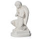 Angel with hands joined in reconstituted Carrara marble 11,02in s6