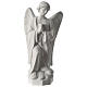 Angel with hands on heart, left, in white Carrara marble 45 cm s1