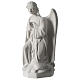 Angel with hands on heart, left, in white Carrara marble 45 cm s3
