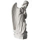Angel with hands on heart, left, in white Carrara marble 45 cm s4