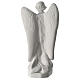 Angel with hands on heart, left, in white Carrara marble 45 cm s5