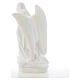 Angel with hands on heart, right, in white Carrara marble 45cm s7