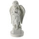 Angel with hands on heart in reconstituted Carrara marble 11,02i s1