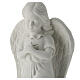 Angel with hands on heart in reconstituted Carrara marble 11,02i s2