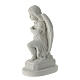 Angel with hands on heart in reconstituted Carrara marble 11,02i s3