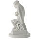 Angel with hands on heart in reconstituted Carrara marble 11,02i s4