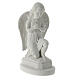 Angel with hands on heart in reconstituted Carrara marble 11,02i s5