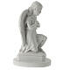 Angel with hands on heart in composite Carrara marble 11,02i s6