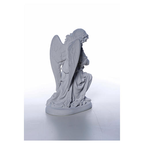 Angel with hands joined in Carrara marble dust 10,24in 6