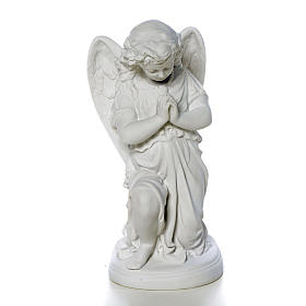 Angel with hands joined in Carrara marble dust 10,24in