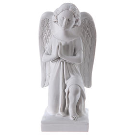 Linker Engel, künstlicher Marmor, 25 cm
