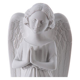 Linker Engel, künstlicher Marmor, 25 cm