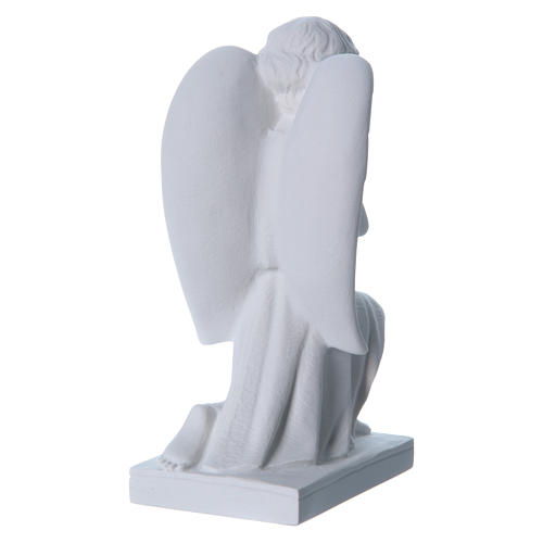 Angel, right, in reconstituted marble 25 cm 4
