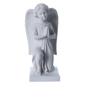 Kneeling angel right statue in composite marble 10"