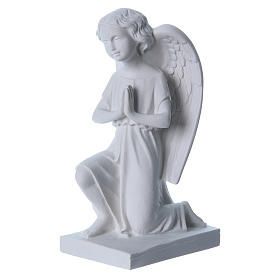 Kneeling angel right statue in composite marble 10"