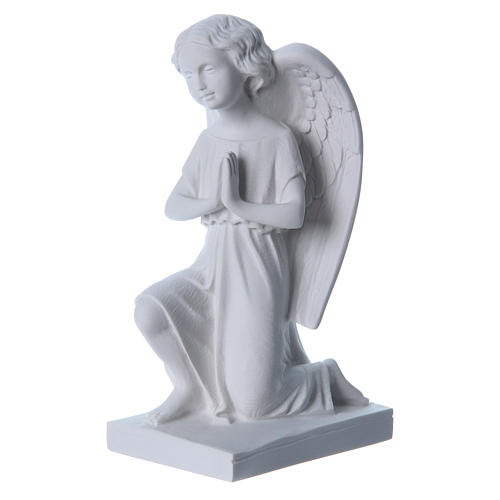 Kneeling angel right statue in composite marble 10" 2