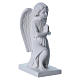 Kneeling angel right statue in composite marble 10" s3