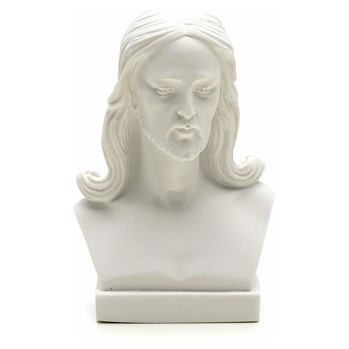 Jesus Christ, 12 cm composite Carrara marble bust 3