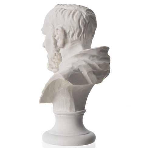 Padre Pio, reconstituted carrara marble bust, 14 cm 6