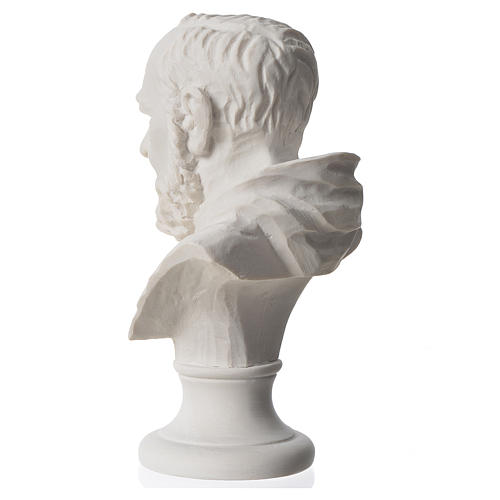 Padre Pio, reconstituted carrara marble bust, 14 cm 3