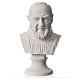 Padre Pio, composite Carrara marble bust, 14 cm s4