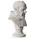 Padre Pio, composite Carrara marble bust, 14 cm s5