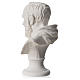 Padre Pio, composite Carrara marble bust, 14 cm s6