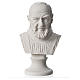 Padre Pio, composite Carrara marble bust, 14 cm s1