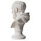 Padre Pio, composite Carrara marble bust, 14 cm s3