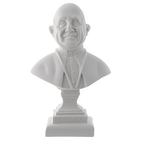 Pope John XXIII, composite Carrara marble bust, 16 cm