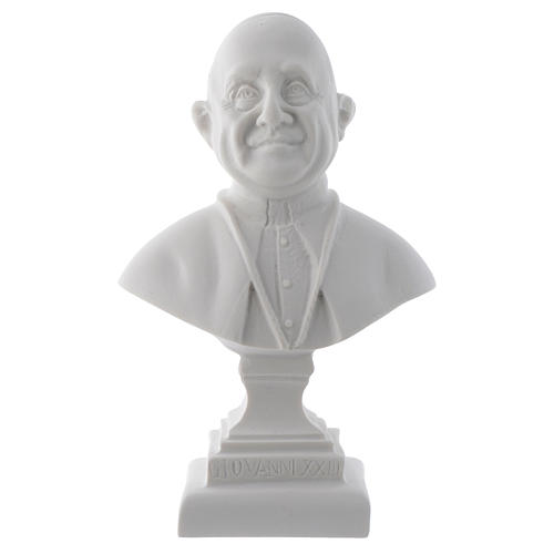 Pope John XXIII, composite Carrara marble bust, 16 cm 1
