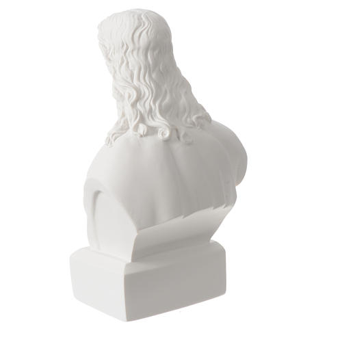 Jesus bust in reconstituted carrara marble, 19 cm 6