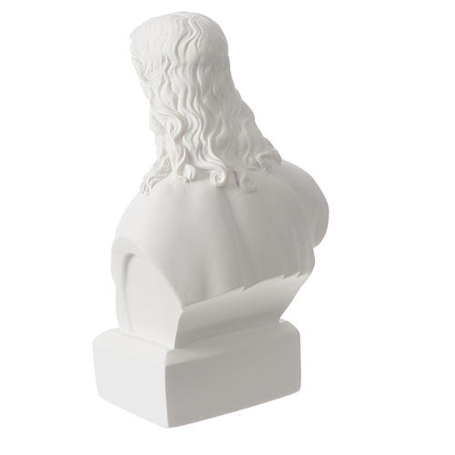 Jesus bust in reconstituted carrara marble, 19 cm 3