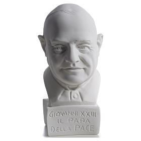 Pope John XXIII bust in reconstituted marble, 22 cm