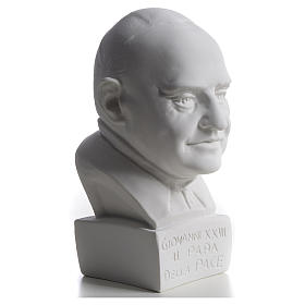Pope John XXIII bust in reconstituted marble, 22 cm