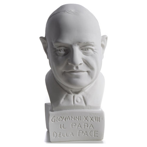 Pope John XXIII bust in reconstituted marble, 22 cm 4
