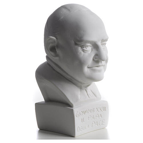 Pope John XXIII bust in reconstituted marble, 22 cm 5