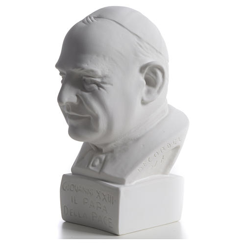 Pope John XXIII bust in reconstituted marble, 22 cm 6