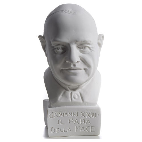 Pope John XXIII bust in reconstituted marble, 22 cm 1