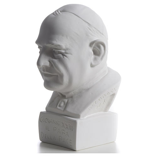 Pope John XXIII bust in reconstituted marble, 22 cm 3