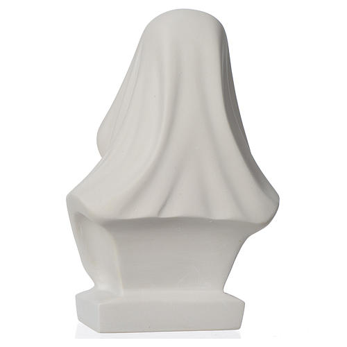 Our Lady, reconstituted marble bust, 19 cm 4