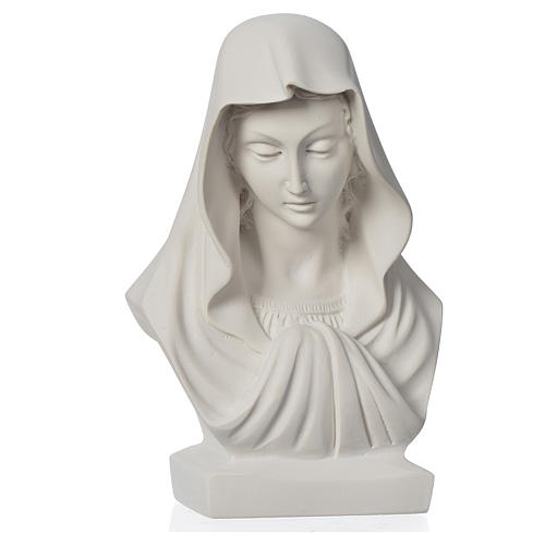 Buste Vierge Marie 19 cm poudre de marbre 1