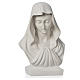 Buste Vierge Marie 19 cm poudre de marbre s5