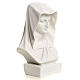 Our Lady, reconstituted carrara marble made bust, 12 cm s2