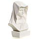 Buste Vierge Marie 12 cm marbre blanc s5