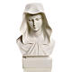 Buste Vierge Marie 12 cm marbre blanc s1
