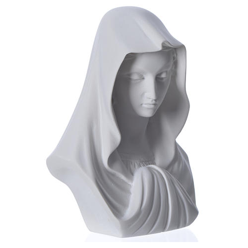 Buste Vierge Marie 16 cm marbre de Carrara 6