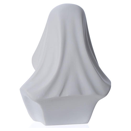 Our Lady, reconstituted carrara marble bust, 16 cm 4
