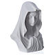 Our Lady, reconstituted carrara marble bust, 16 cm s2