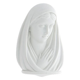 Jungfrau Maria Büste 13 cm, synthetischer Marmor